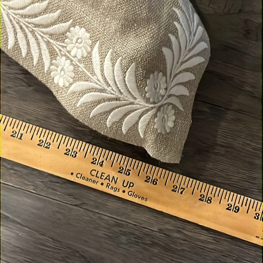 Ralph Lauren Braedyn Dark Natural Linen Floor Throw Pillow 22”x22” new
